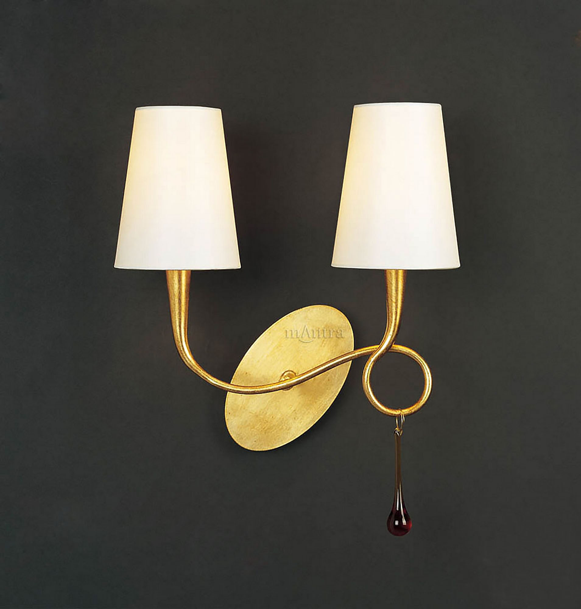 Paola Gold Wall Lights Mantra Armed Wall Lights